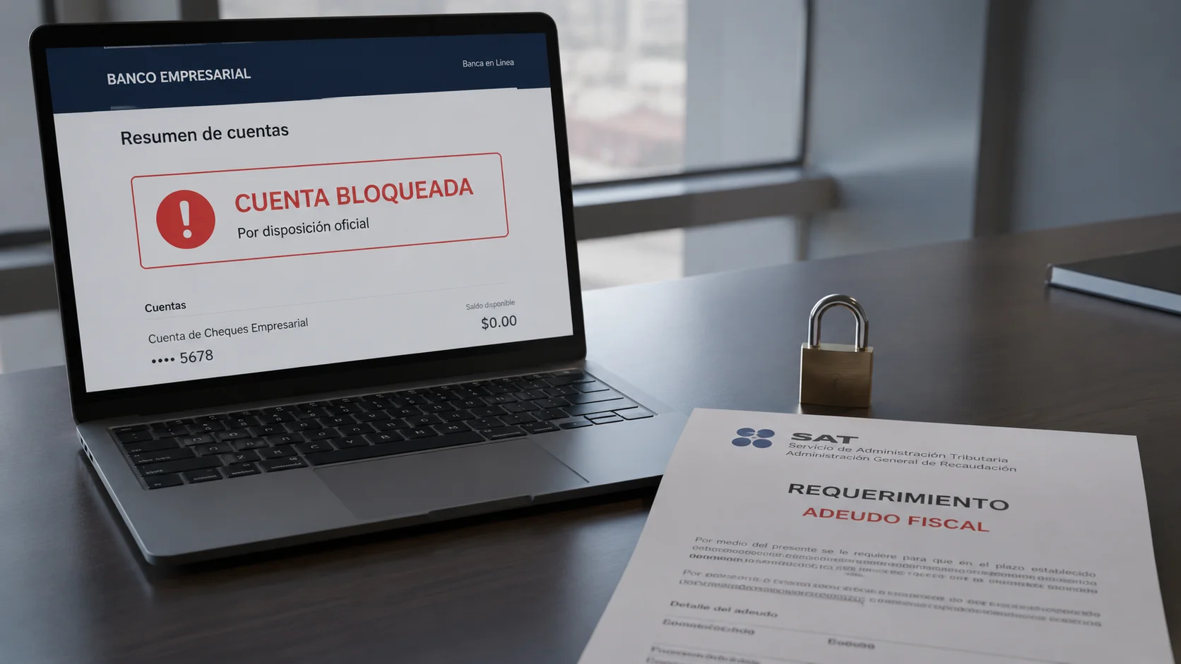 El SAT está bloqueando cuentas por adeudos fiscales